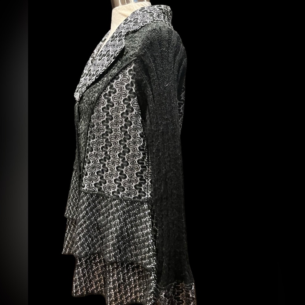 Sioni Mixed Media Patchwork Sweater - image 4